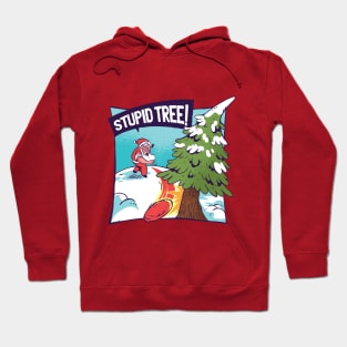 STUPID TREE! - Frisbee Golf Santa Hoodie